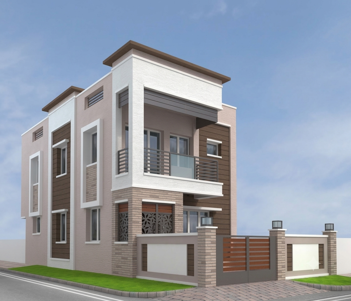 Exterior View Of A House,
 Nagercoil